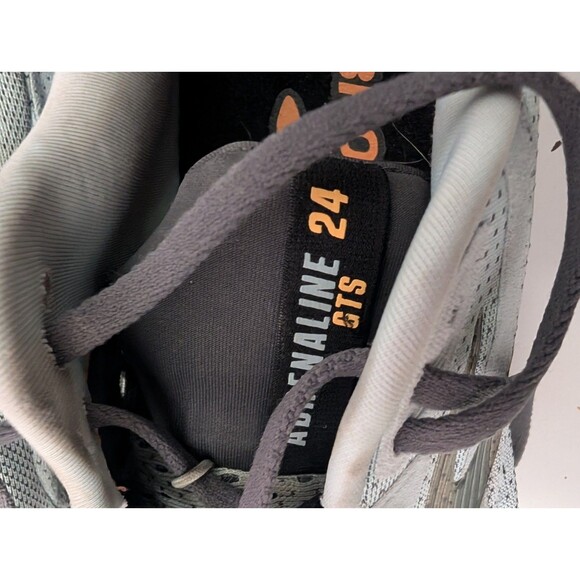 Brooks Adrenaline GTS 24 Mens 10 D Winter Sky Gray Orange Running Shoes 110437 main image 9